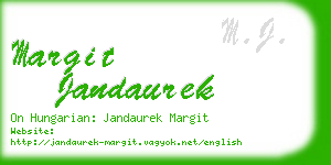 margit jandaurek business card